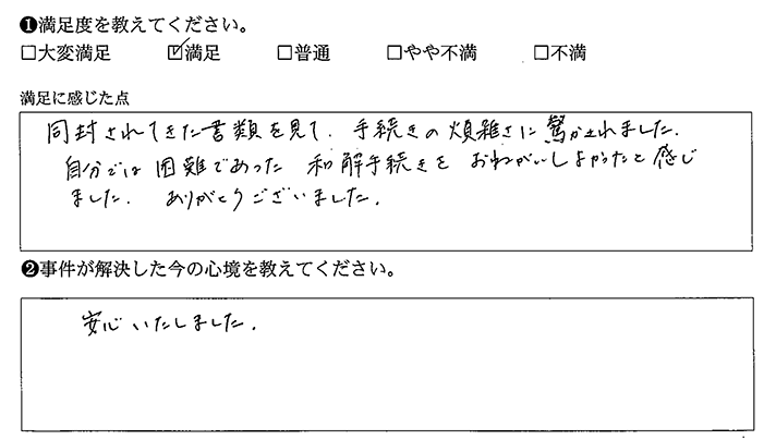 手続の煩雑さに驚かされ手続きをおねがいしよかった