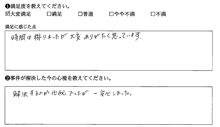 解決するのか心配でしたが一安心しました