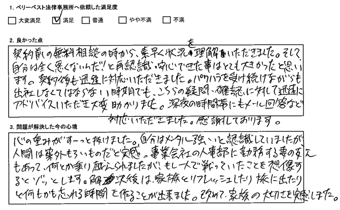 こちらの疑問、確認に対して迅速にアドバイスいただき大変助かりました